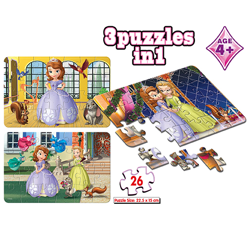 Sofia the First 3 x 26 Pieces